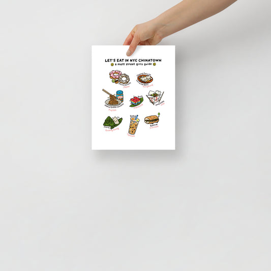 Let's Eat in NYC Chinatown Poster