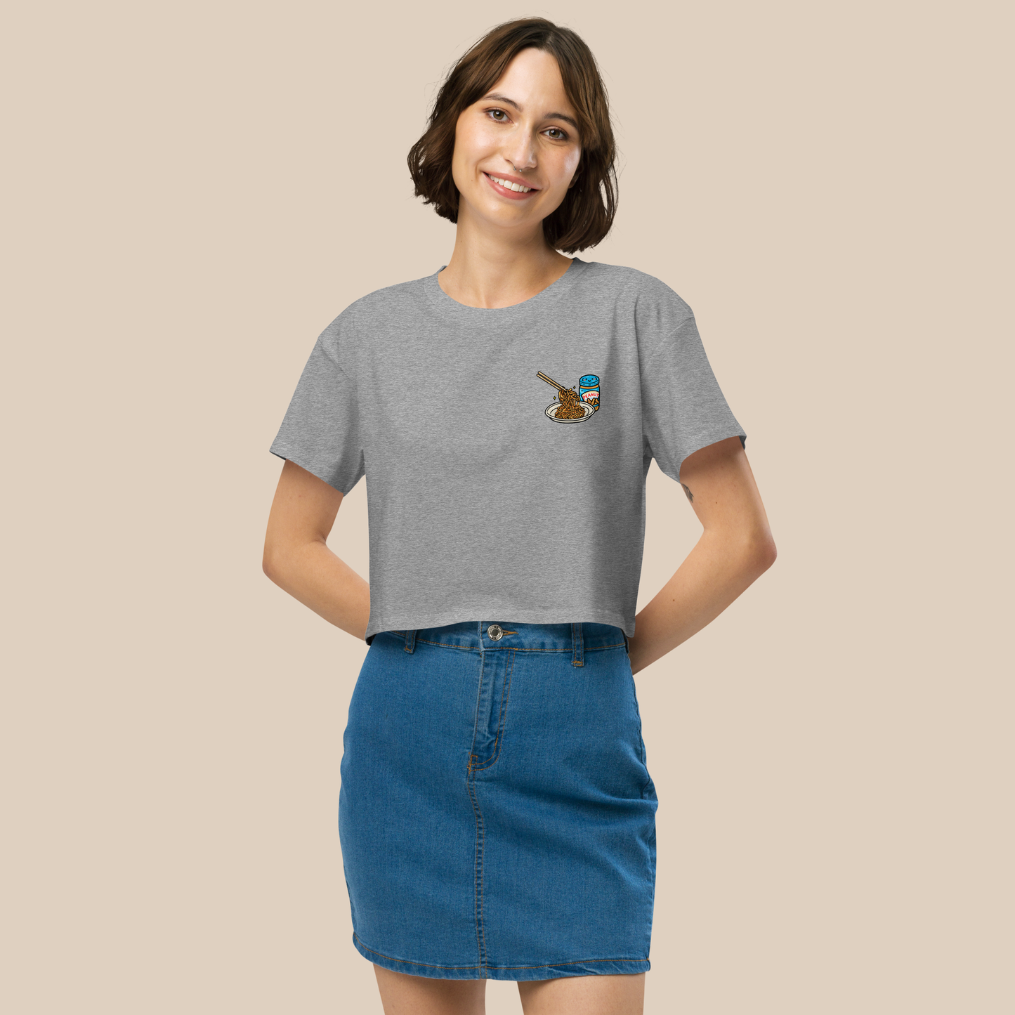 PB Noodles Crop Top